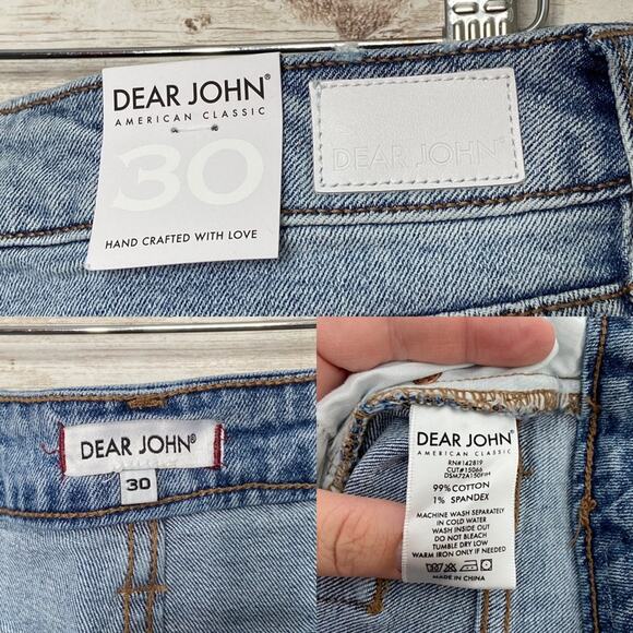 NWT Dear John Ava Distressed Shorts Blue Denim Cutoff Beach Vacay Boho Size 30 - Picture 10 of 11